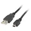 Lanberg CA-USBK-10CC-0018-BK černá / Kabel USB-A – Mini USB / USB 2.0 / 1,8 m