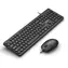 C-TECH KBM-105 černá / Drátový set klávesnice a myši / CZ/SK / USB / 105 kláves / 1200DPI
