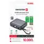 SWISSTEN SPACE 10000mAh stříbrná / Powerbanka s integrovanými kabely / USB-C + Lightning
