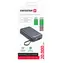 SWISSTEN Space 20000mAh stříbrná / Powerbanka s integrovanými kabely / USB-C + Lightning