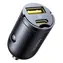 Baseus Tiny Star Mini USB-A/USB-C Cosmic Black / Nabíječka do auta / 30W / PD+QC / do autozapalovače