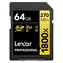 Lexar Professional 1800x SDXC 64GB / Paměťová karta / UHS-II U3 / V60 / Class 10 / čtení: 270 MB/s / zápis: 180 MB/s