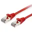 Equip červená / Patch kabel / Cat6A / S/FTP / RJ-45 / 0,15 m / PoE+ / AWG 26/7 LSZH