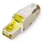 Digitus RJ45 konektor CAT 8.1 stříbrno-žlutý / RJ45 konektor / Stíněný / Montáž bez nářadí / 2000 MHz / PoE++