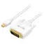 LogiLink Mini DisplayPort - DVI bílá / Kabel / DisplayPort 1.2 / Max. 1920 x 1080 px / 1.8 m