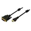 LogiLink kabel HDMI - DVI-D černá / Kabel / HDMI - DVI-D / pozlacené konektory / 2 m