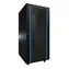 Extralink Rack skříň 27U černá / Stojanový rozvaděč / 600 x 800 mm / nosnost 1000 kg / skleněné dveře