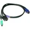 LevelOne KVM kabel VGA, USB-A, PS/2, 3 m černá / KVM kabel / VGA / USB-A / PS/2 / 3 m
