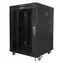 Lanberg 15U 19" černý / Stojanový rozvaděč / 600×600 mm / Flat pack / Skleněné dveře / LCD