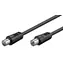 OEM Anténní kabel IEC 75 Ohm M-F 2,5 m černá / Kabel / Koaxiální konektor IEC