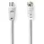 Nedis satelitní anténní kabel F(M) - IEC(M) bílá / Kabel / 75 Ohm / 50 dB / dvojité stínění / 1,5 m