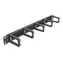 Delock 19" Kartáčová kabelová lišta / Organizér kabelů / 1U / Kov, nylon / Černá