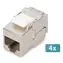 Digitus DN-93615-S-4 / Keystone modul / CAT 6A / stíněný / LSA / PoE / 4 ks