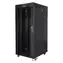 Lanberg 27U 19" černý / Stojanový rozvaděč / 600x800 mm / Flat pack / Skleněné dveře / LCD