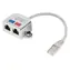 Lanberg AD-0026-S stříbrná / Rozbočovač / RJ45 na 2x RJ45 / FTP