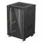 Lanberg Rack 18U/600x600 černá / Stojanový rozvaděč / 19" / Flat pack / Skleněné dveře