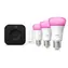 Philips Hue Bridge Pro + 3x E27 + Dimmer switch / Startovací sada chytrého osvětlení / Zigbee/Bluetooth