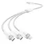 Vention CTPWG bílá / Kabel USB-A 3v1 / Lightning, USB-C, Micro-B / 3 A / 1,5 m / 480 Mb/s