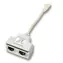 EFB T-adaptér Cat.6 2x RJ-45 bílý / Adaptér / 0,15 m / 0,1 Gbit/s