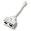 EFB T-adaptér RJ45 1:1 bílý / Rozbočovač / RJ-45 / 0,15 m