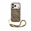 Guess PU 4G Metal Logo Strap pro iPhone 18 Pro Max hnědá / Zadní kryt / Umělá kůže / Kovové logo