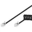 PremiumCord Kabel telefonní kroucený 4 žíly 2m černý / Kabel telefonní / RJ14 4P4C / CCA