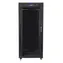 Rozvaděč RACK 22U 800x800 mm černá / Stojanový rozvaděč / 19" / Flat pack / Skleněné dveře / LCD