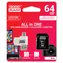 GOODRAM All-In-One 64GB / sada micro SDXC + adaptér + čtečka karet / UHS-I / čtení: 60MBs / zápis: 10 MBs