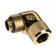 BitsPower Advanced Multi-Link otočný úhlový adaptér 90° G1/4 > 12mm hardtube zlatá
