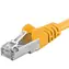 PremiumCord SFTP CAT6A 0.5m žlutá / Patch kabel / RJ45-RJ45