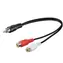 MicroConnect RCA audio adaptér RCA(M) - 2x RCA(F)