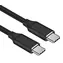 PremiumCord Kabel USB-C M/M / 240W 480Mbps černý bavlněný oplet 1m