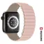 SWISSTEN Silikonový magnetický řemínek pro Apple Watch 38/40/41mm růžovo-cappucino