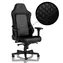 noblechairs HERO Real Leather černá / Herní židle / pravá kůže / nastavitelná / pojízdná kolečka / nosnost 150 kg