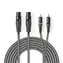 Nedis Vyvážený Audio kabel 2x XLR 3pinová (F) - 2x RCA (M) 1.50 m tmavě šedá