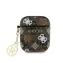 Guess PU 4G Peony Charm Pouzdro pro AirPods 1/2 Brown