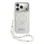Guess IML Glitter Script Strap MagSafe Zadní Kryt pro iPhone 17 Pro Max Transparent