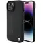 BMW Zadní kryt kožený Hot Stamp pro iPhone 15 černá
