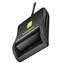 AXAGON CRE-SM3SD, USB-A FlatReader 4-slot čtečka Smart card (eObčanka) + SD/microSD/SIM, kabel 1.3 m
