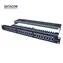 DATACOM Patch panel 24p. CAT6 / 1U / 3x8 / LSA / STP / 19" / černý s vyvázáním