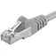 PremiumCord SFTP CAT5E 1m / Patch kabel / RJ45-RJ45 / šedá