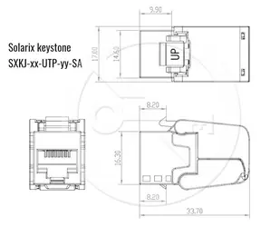 Solarix samořezný keystone CAT6 UTP