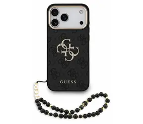 Guess PU 4G Metal Logo Strap pro iPhone 18 Pro Max černá