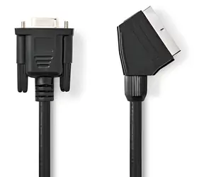 Nedis SCART - VGA kabel černý