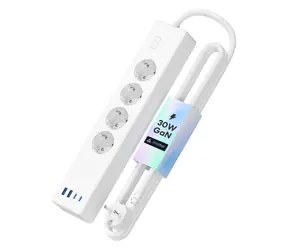 Meross Matter Smart Prodlužovačka s rychlým nabíjením - 4x AC vstup + 4x USB vstup