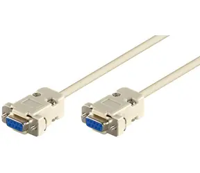 MicroConnect sériový kabel RS-232, D-SUB 9-pin (F) - D-SUB 9-pin (F) 3m bílá