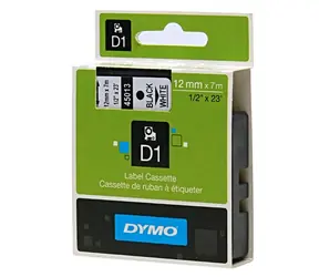 Dymo originální páska do tiskárny štítků 12mm x 7m (bílý podklad)