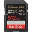 SanDisk Extreme PRO SDXC 512 GB / Paměťová karta / UHS-II / Class 10 U3 V60 / čtení: 280 MB/s / zápis: 150 MB/s