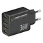 Esperanza EZC107K černá / Nabíječka / 4× USB-A / 36 W / Quick Charge 3.0