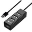 C-TECH UHB-U2 černá / USB hub / 4x USB 2.0
